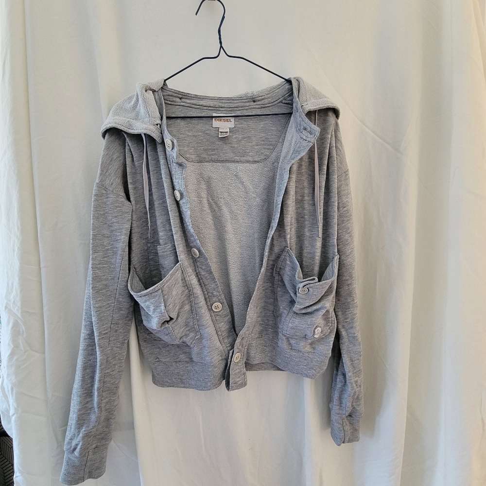 Y2K Hoodie w/ detachable hood, Diesel, size SML